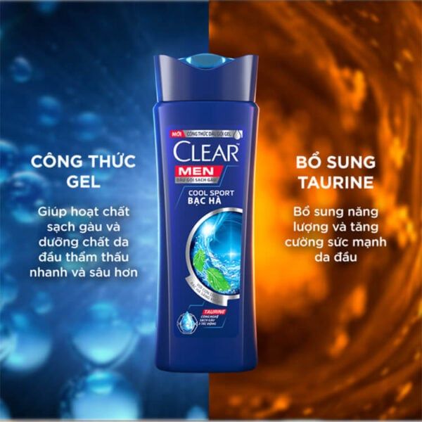 Dầu Gội Clear Men Bạc Hà Thơm Mát 180g