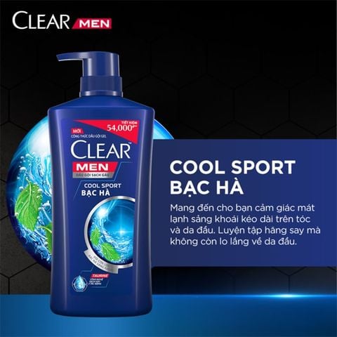 Dầu Gội Clear Men Bạc Hà Thơm Mát 180g