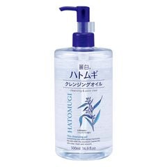 HATOMUGI Dầu Tẩy Trang Hạt Ý Dĩ 500ml