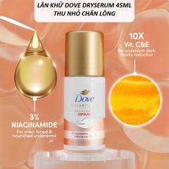 Dove Lăn Khử Mùi 3% Niacinamide 10X Vitamin C&E 45ml