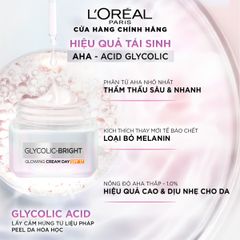 Kem Dưỡng Trắng Da Mờ Nám L'Oreal Paris Glycolic Bright 50ml