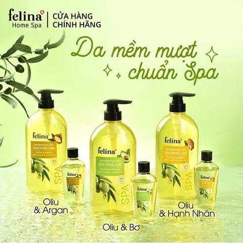 Felina Sữa Tắm Tinh Dầu Olive Bơ 800ml