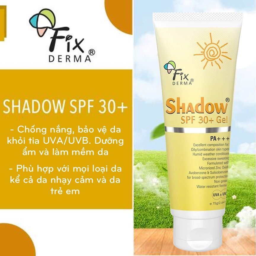 Fix Derma Shadow Kem Chống Nắng SPF50 PA++++ 75g
