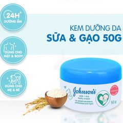 JOHNSON'S BABY Kem Dưỡng Da Sữa Và Gạo 50g