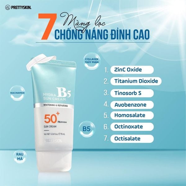 Kem Chống Nắng Pretty Skin Hydra B5 Sun Cream SPF 50+/PA+++