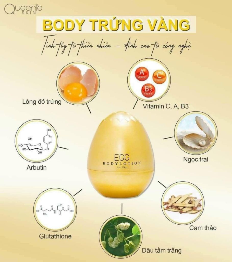 Kem Body Trứng Vàng Queenie Skin 250g