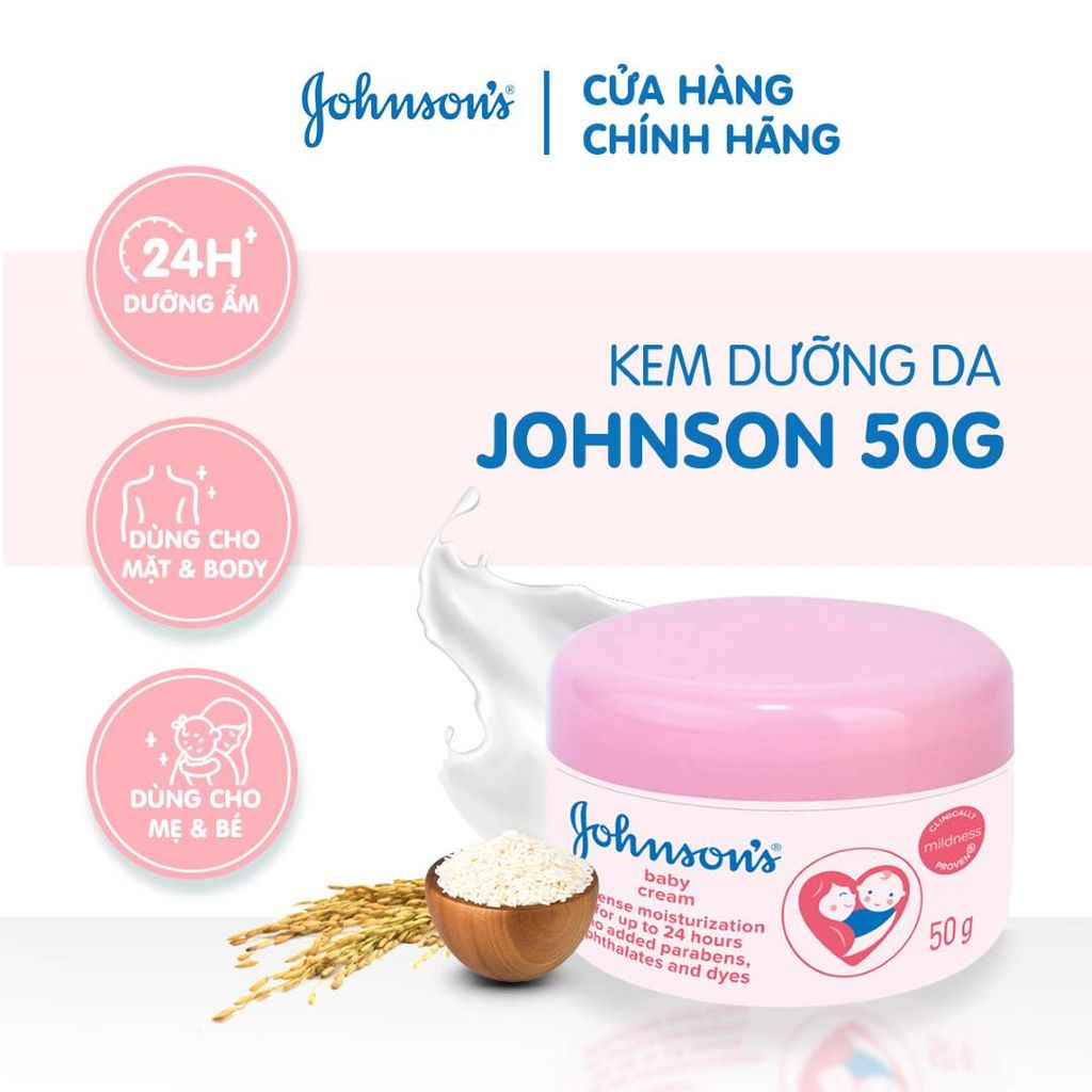 JOHNSON'S BABY Kem Dưỡng Ẩm Cúc La Mã 50g