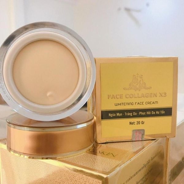 Kem Face Dưỡng Da Collagen X3 Đông Anh (20g) Chính Hãng, Ngừa Mụn, Trắng Da, Phục Hồi Da Hư Tổn