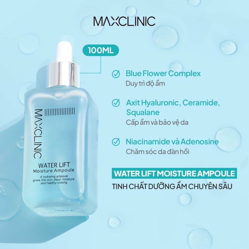 Maxclinic Water Lift Tinh Chất Dưỡng Ẩm 100ml