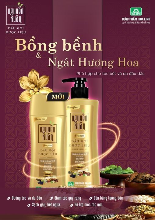 Nguyên Xuân Bồng Bềnh Dầu Gội Dược Liệu Sạch Gàu
