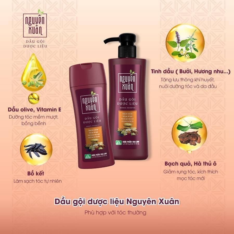 Dầu Gội Dược Liệu Tóc Thường Nguyên Xuân Nâu 250ml