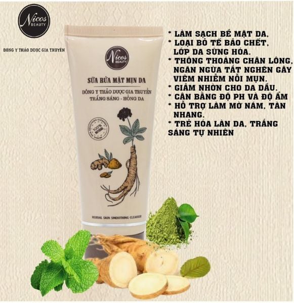 Nicos Beauty Sữa Rửa Mặt Đông Y 80ml