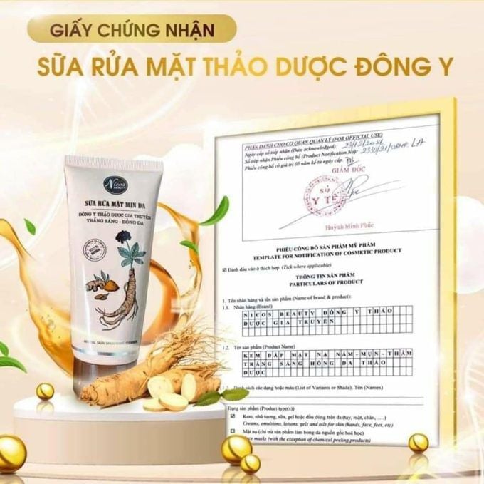 Nicos Beauty Sữa Rửa Mặt Đông Y 80ml