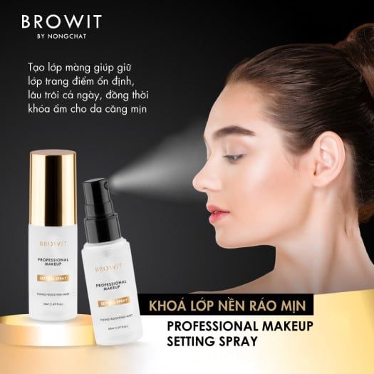 NongChat Browit Xịt Khóa Nền Trang Điểm 50ml