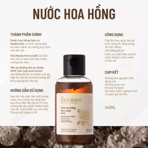 Cocoon Nước Hoa Hồng 140ml