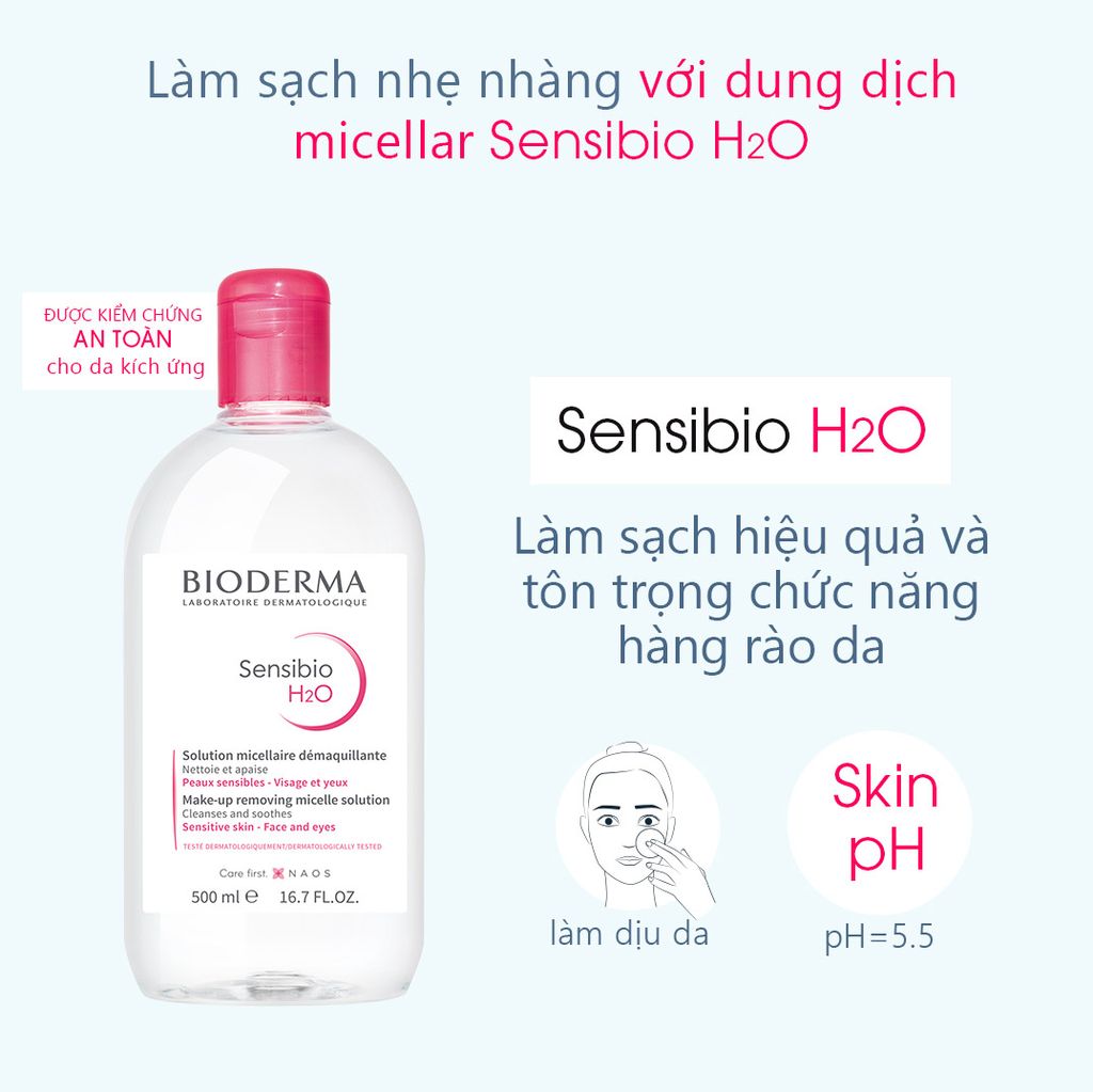 BioDerma Nước Tẩy Trang Dành Cho Da Nhạy Cảm