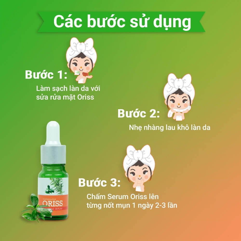Serum Ngừa Mụn Mờ Thâm Sáng Da Oriss Tràm Trà 10ml