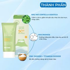 Pretty Skin Jeju Cica Kem Chống Nắng Rau Má Da Dầu Nhạy Cảm