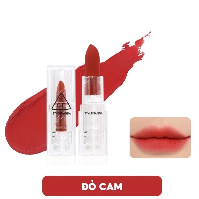 Son Thỏi Lì, Lên Màu Chuẩn 3CE Soft Matte Lipstick 3.5g