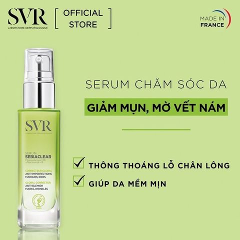 Serum Dưỡng Da Ngừa Mụn Thâm SVR Sebia Clear