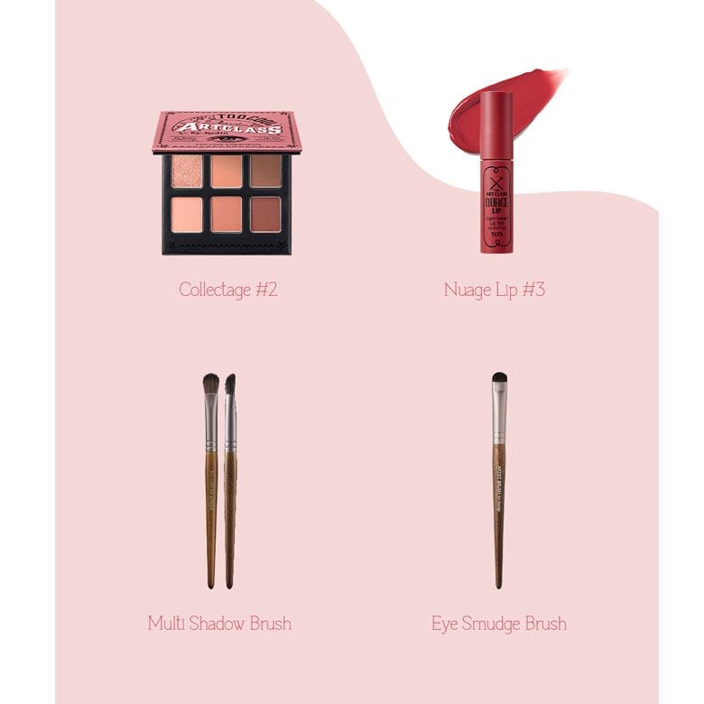 Set Son - Phấn - Cọ Too Cool For School 04 Pink