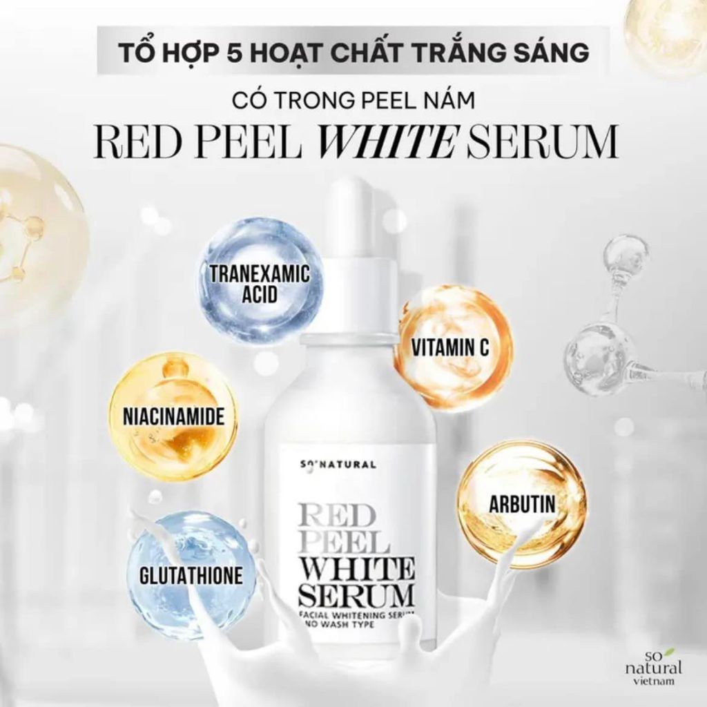 So'Natural Red Peel Tinh Chất Dưỡng Trắng Đều Màu Da 35ml