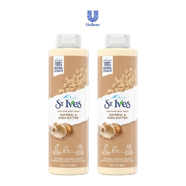 Sữa Tắm Dưỡng Ẩm Da STIVES Yến Mạch Bơ Hạt Mỡ 650ml