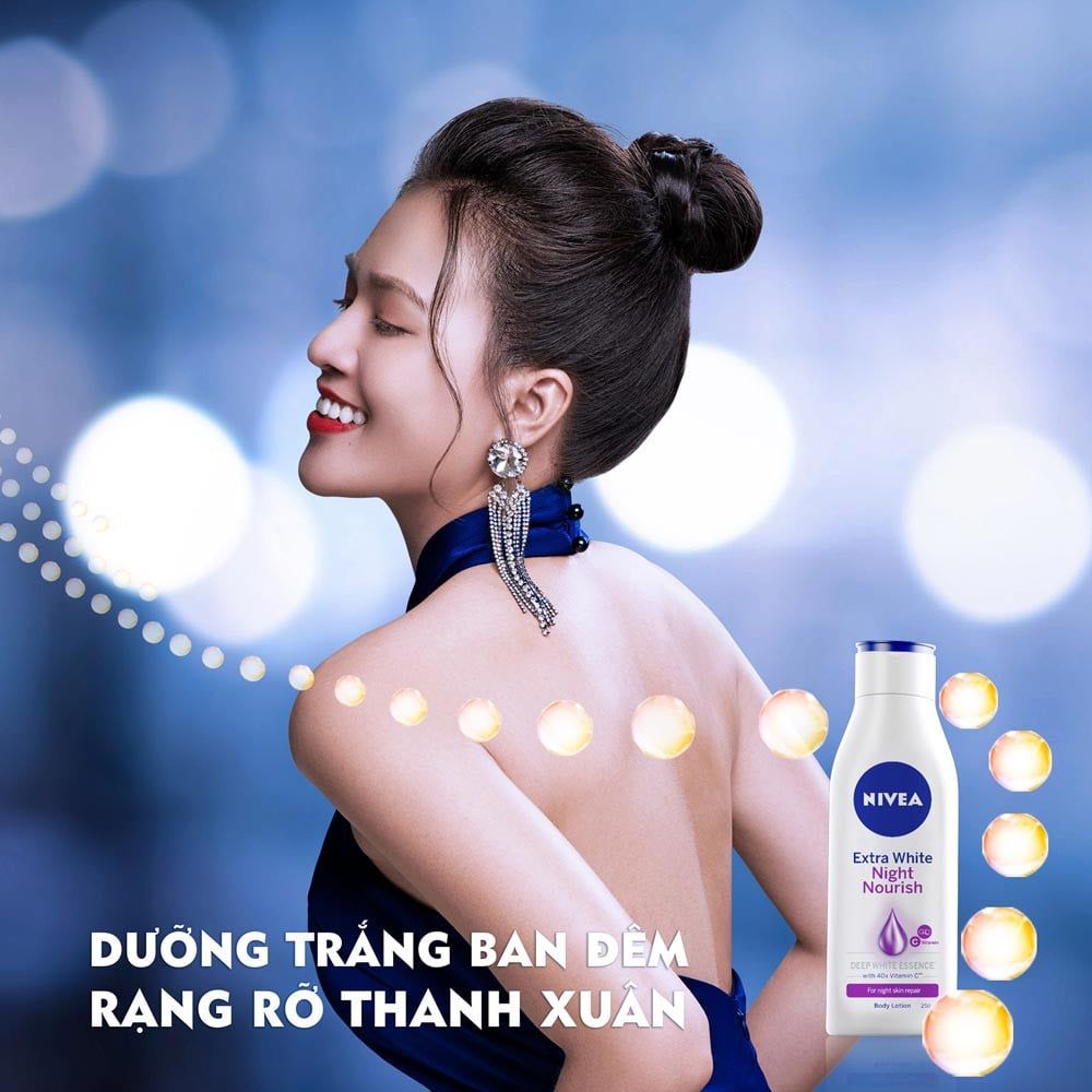 Sữa Dưỡng Thể Nivea Trắng Da Ban Đêm 250ml