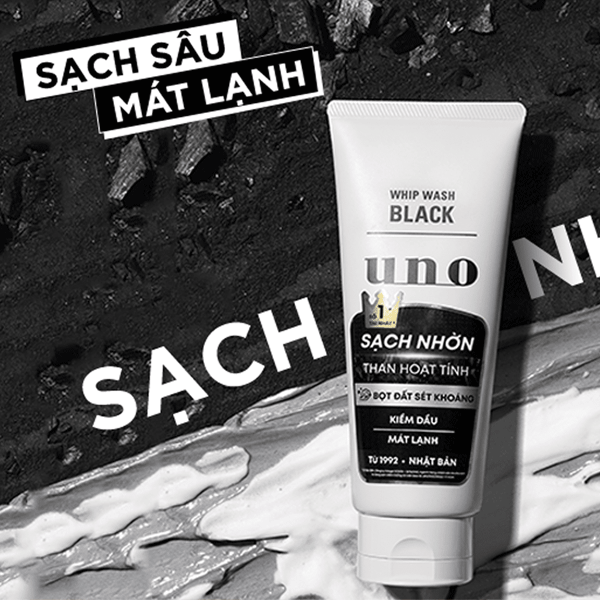 Uno Sữa Rửa Mặt Than Hoạt Tính 130g