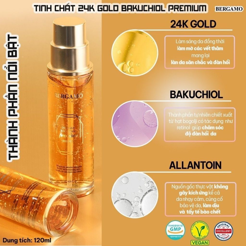 Tinh Chất Dưỡng Trắng Bergamo Premium Bakuchiol 120ml