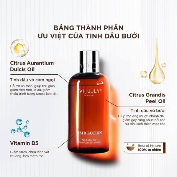 ViJully Xịt Dầu Bưởi Dưỡng Tóc 150ml