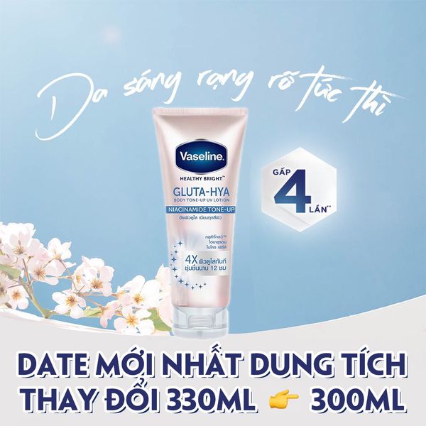 Vaseline Gluta Hya Niacinamide 3X Nâng Tone Da 330ml