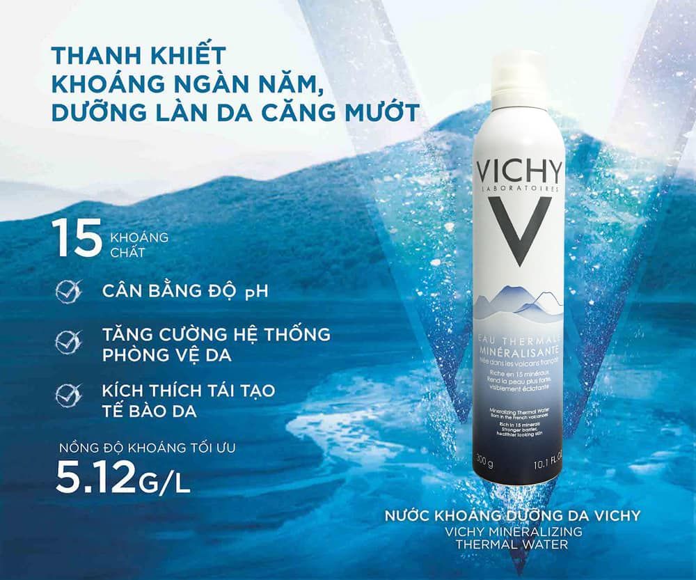 Vichy Xịt Khoáng Dưỡng Da 300ml