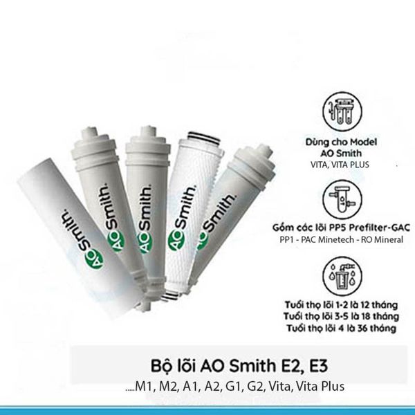  Lõi lọc nước cho máy AOSMITH A1, A2, M1, M2, G1, G2, AR75-A-S-1E, AR75-A-S2, AR75-A-S-1,E2,E3 