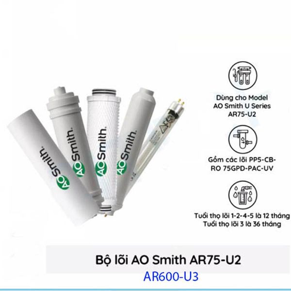  Lõi lọc nước cho máy AOSMITH AR600-U3, AR75-U2 