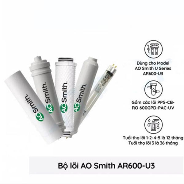  Lõi lọc nước cho máy AOSMITH AR600-U3, AR75-U2 