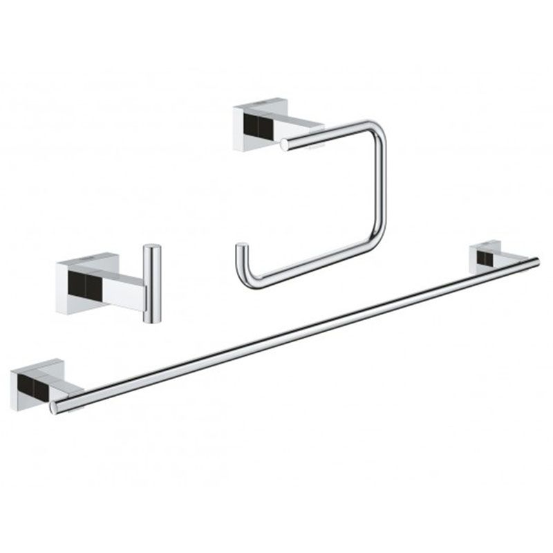  Bộ Phụ Kiện Grohe 40777001 3 Món Essentials Cube Gắn Phòng Tắm 