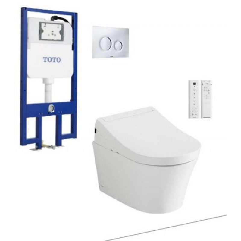  Bồn Cầu TOTO CW553C/TCF34570GAA/WH172AAT/MB174P#SS Nắp Điện Tử Treo Tường 