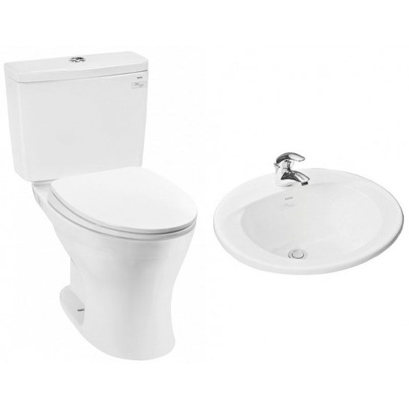  COMBO13C TOTO Bộ Bồn Cầu CS735DT10#XW + Lavabo L501C#XW 
