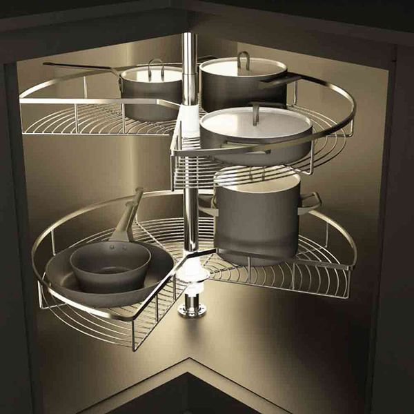 Kệ Góc Xoay 270 Độ Inox 304 Cucina Mezzo 548.37.010