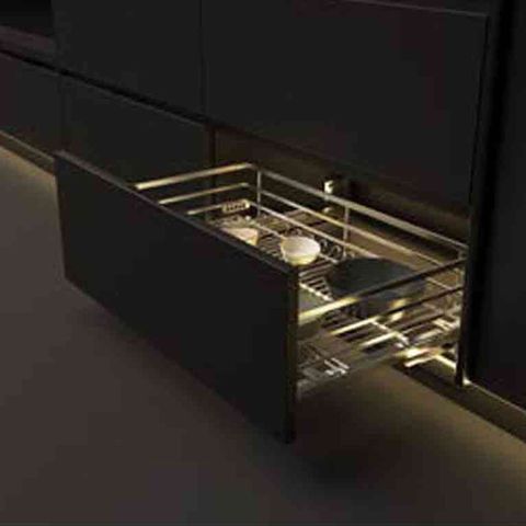 Kệ Xoong Nồi Mạ Chrome Cửa 750mm Cucina Cappella 549.08.226