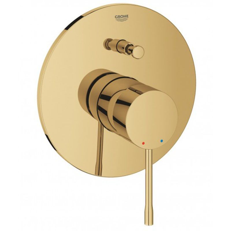  Mặt Bộ Trộn Grohe Essence New 19285GL1 Gắn Tường Nóng Lạnh Màu Vàng 