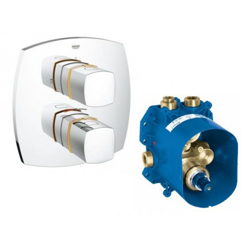 Mặt Điều Khiển Sen Grohe Grandera 19948IG0 + Bộ Trộn Ổn Nhiệt 35500000