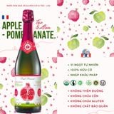  Nước hoa quả hữu cơ có ga vị táo - lựu 