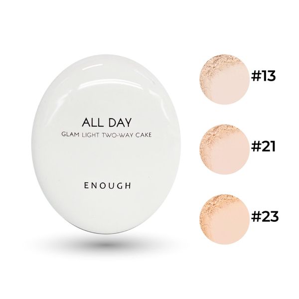 PHẤN PHỦ 2 LÕI ENOUGH ALL DAY GLAM LIGHT TWOWAY CAKE 12G+12G