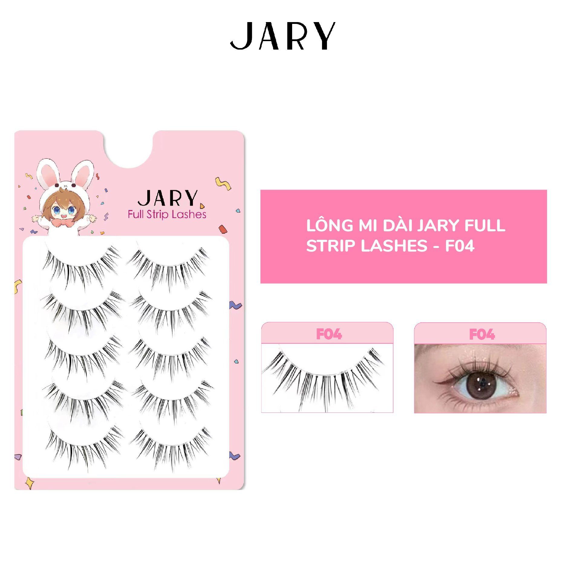LÔNG MI DÀI JARY FULL STRIP LASHES - F04