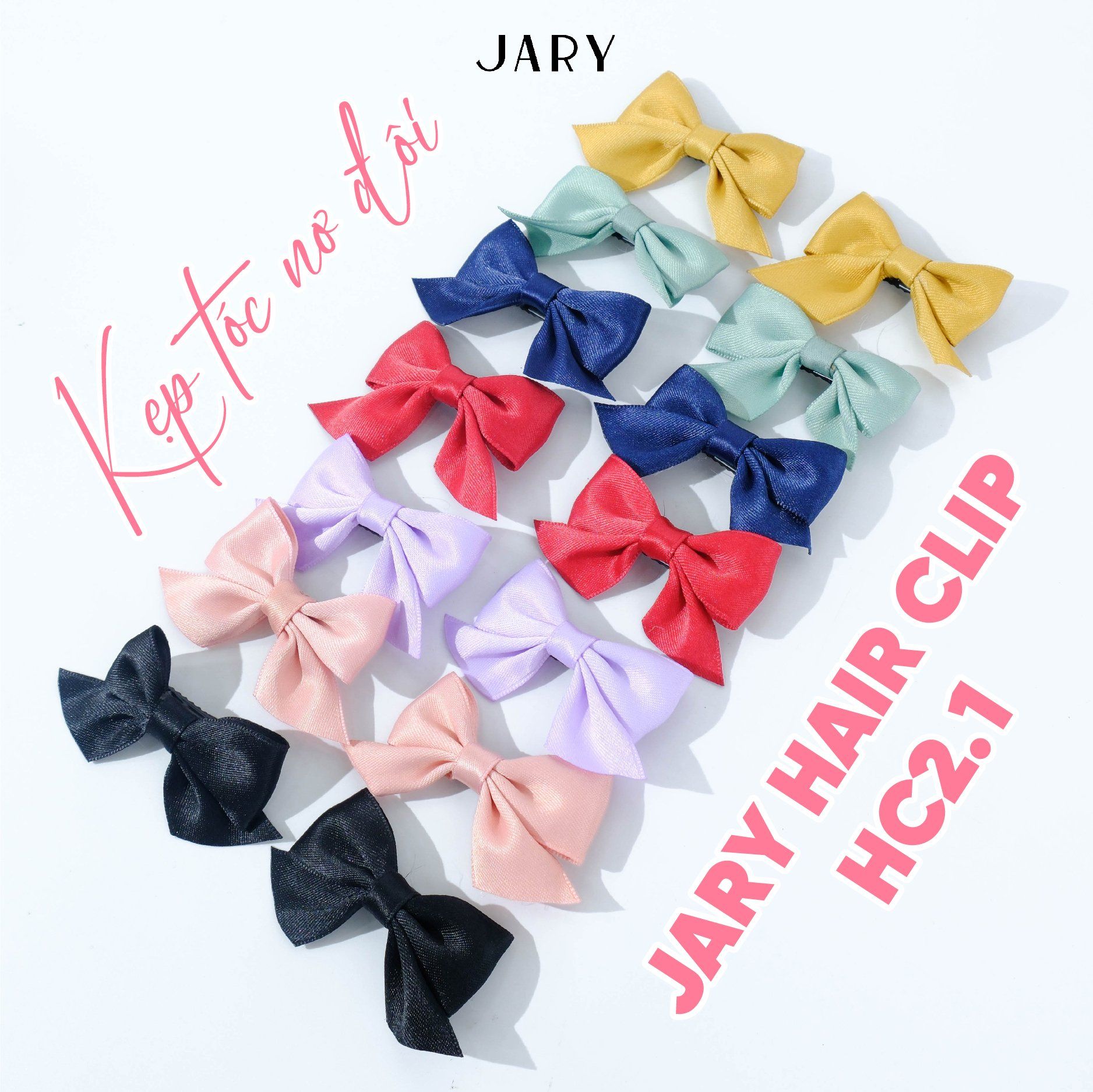 KẸP TÓC NƠ ĐÔI JARY HAIR CLIP - HC2 - HC2.1 - HD2.1.4 - MÀU VÀNG