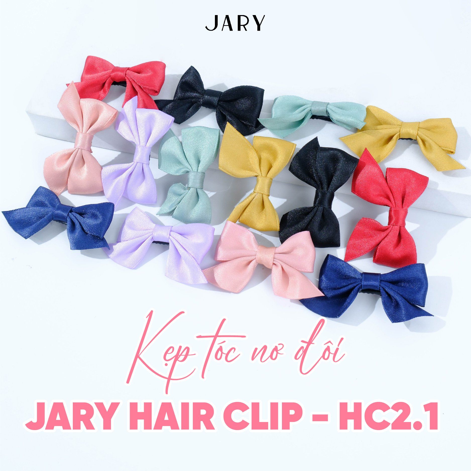 KẸP TÓC NƠ ĐÔI JARY HAIR CLIP - HC2 - HC2.1 - HD2.1.4 - MÀU VÀNG