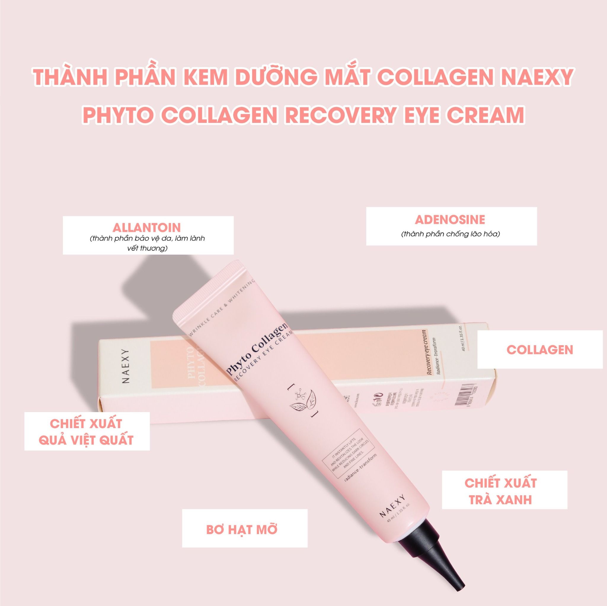 KEM DƯỠNG MẮT COLLAGEN NAEXY PHYTO COLLAGEN RECOVERY EYE CREAM 40ML
