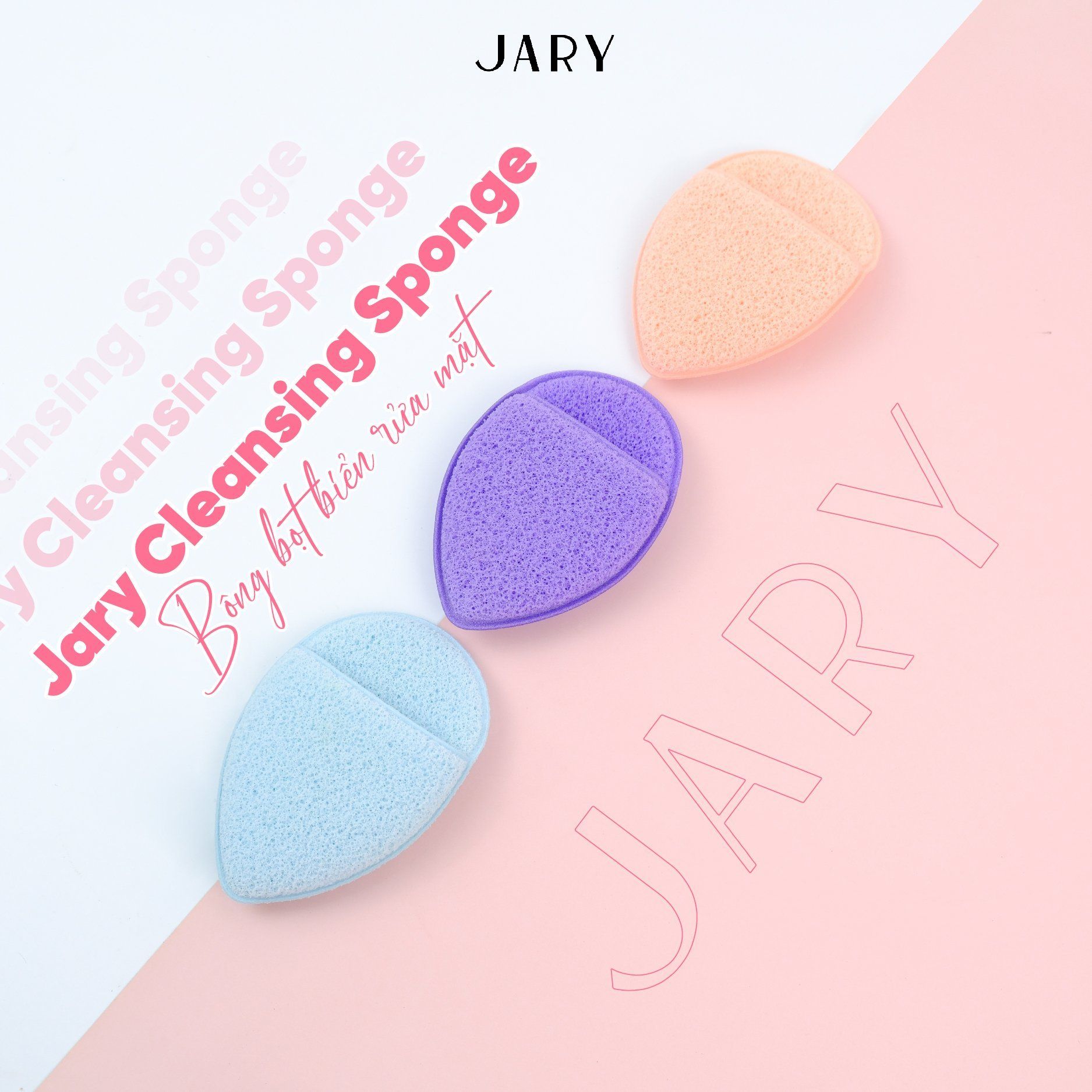 MIẾNG RỬA MẶT BỌT BIỂN JARY CLEANSING SPONGE - CP03